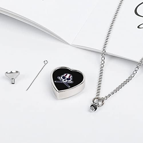 Bejzbol Lobanja urna ogrlica za pepeo personalizovana ogrlica Za srce pet kremacija nakit Memorijalni Privezak za muškarce žene