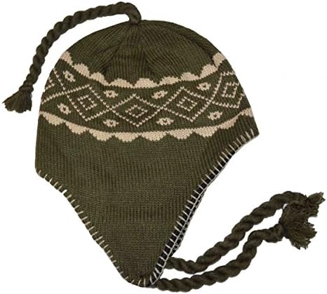 Nayt muške peruanske žice za naušnice u stilu kacige kapa pleteni šešir