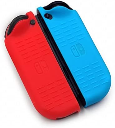 Debinuc tekući silikonski slučaj, kompatibilan s prekidačem Joycon Grip Silikon futrola, plavom i crvenom