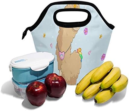 Izolovana torba za ručak zamrznuta kutija za ručak za decu žene devojčice dečaci i muškarci, crtani jednorog Alpaka sa Horn 1108877846