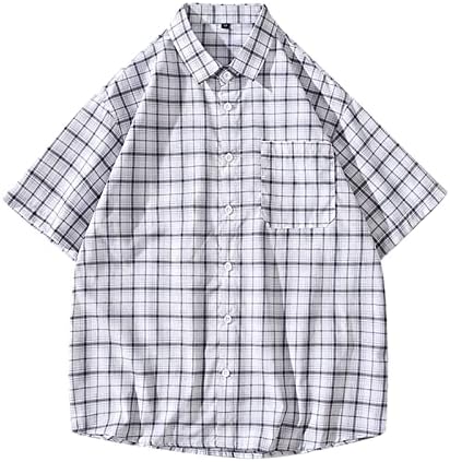 Muška karirana košulja s kratkim rukavima ljetna klasična Ležerna košulja bez bora sa džepovima Plus Size
