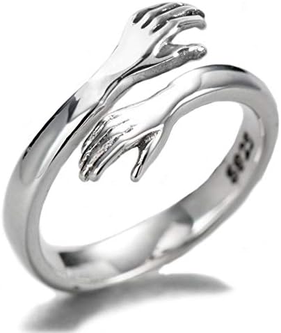 Helen de Lete Original dođi na moju ruku 925 Sterling srebrni podesivi prsten za zagrljaj