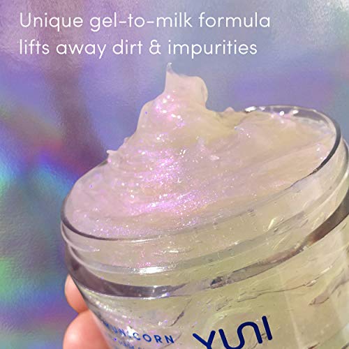 YUNI Beauty Jelly za čišćenje lica & amp; Maska Yunicorn Dual-Action gel-mlijeko za pranje lica & amp; sredstvo za uklanjanje šminke-uklonite prljavštinu & amp; nečistoće - bez parabena, bez okrutnosti