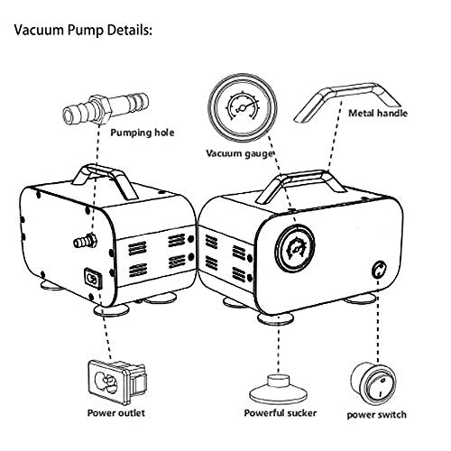 Membranska vakuumska pumpa bez ulja 10L / min, prenosiva vakuumska pumpa bez ulja za laboratorijsko vakuumsko sušenje/filtraciju