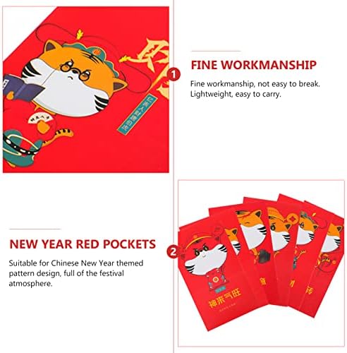 Kineska crvena koverta 3 kompleta kineskih crvenih koverti godine Nove godine srećni novčani paketi 2022 Kineski crveni džep za rođendansko