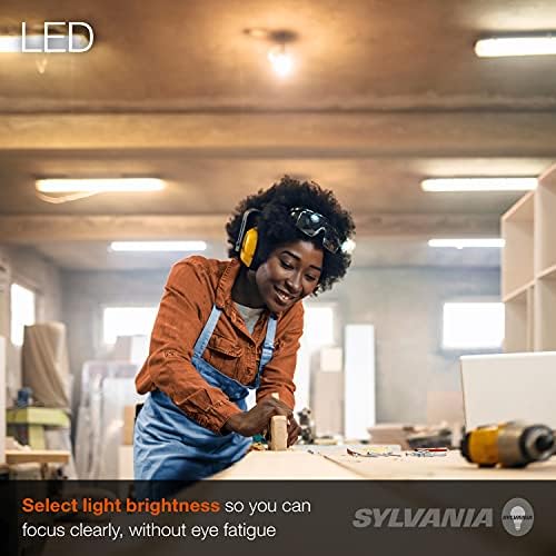 Sylvania LED komunalna trgovina svjetlo stropni učvršćivač sa lakim i povlačnim lancem, ekvivalent 250W, efikasan 30W, hladno bijelo - 1 paket