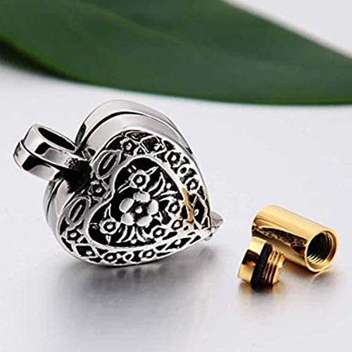 Niviora ZLXL712 Klasična ogrlica od nehrđajućeg čelika za urnu za pepeo u mojoj srčanoj memoriji Ogrlica muški ženski Memorijalni