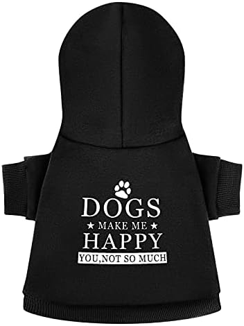FunnyStar psi čine me sretnim što ne toliko pulover kućnog ljubimca dukserice za pse s kapuljačom s kapuljačom mačjom odjećom sa šeširom