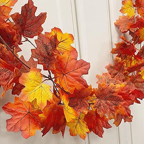 2 Pack Fall Maple List Garland Darovce za Dan zahvalnosti, Ukupno 11.8ft Umjetni jesen Listovi Vise Vine lišće Garland Pese Jesen