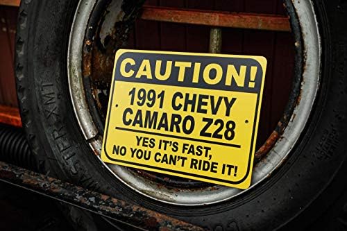 1991 91 Chevy Camaro Z28 OPREZ Brzi auto znak, Metal Novelty Sign, Man Cave Zidni dekor, Garažni znak - 10x14 inča