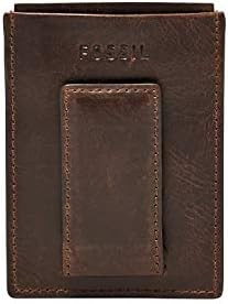 Fossil Muška kožna minimalistička magnetna torbica sa kopčom za novac prednji džepni novčanik