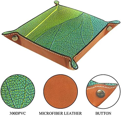 Kožna sobar držač ladice-zeleno plavo lišće lišće kancelarijski sto ladice desktop skladište Organizator za ključ mobilni telefon