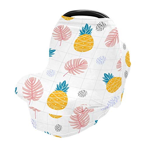 Voće ananasa ostavlja bebe navlake za sjedala za bebe - novorođene novorođenčad Best poklopci za bebe, višestruke carseat nadstrešnice,