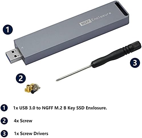 CERRXIAN M. 2 B ključ SATA SSD adapter za Kućište, Aluminijum tipa A USB 3.0 NGFF Hard disk eksterni kućište za 2230/2242/2260/2280