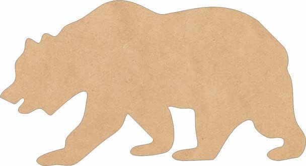 Drveni 1/4 MDF grizli medvjed 1 izrez, oblik drvenog medvjeda