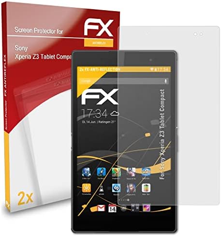 Atfolix zaštitnik ekrana kompatibilan sa Sony Xperia Z3 Tablet kompaktnom folijom za zaštitu ekrana, Antirefleksnom i FX zaštitnom folijom koja apsorbuje udarce