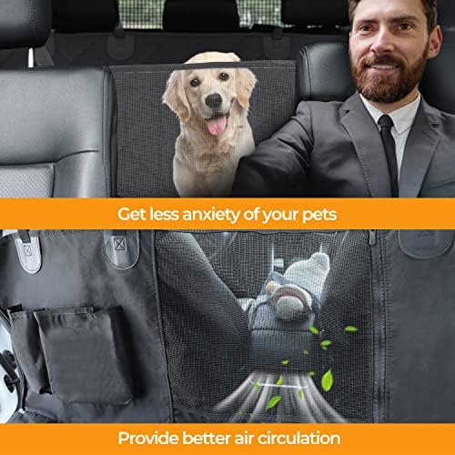Jednostavan Deluxe pas poklopac autosjedalice za zadnje sjedište, vodootporan pas Car viseća mreža sa mrežastim prozorom, Scratchproof