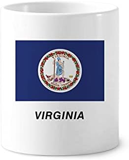 Američka državna zastava Contour Virginia četkica četkica za zube šalica CERAC postolje za olovke