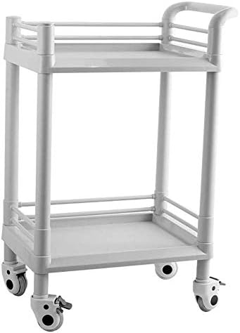 Muteiki pokretne Kolica,2-slojna pomoćna kolica sa ručkom, Abs kozmetički salon kolica sa točkovima, 90cm kolica za odlaganje