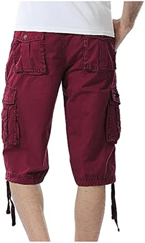 Mens Premium Twill Teretne kratke hlače opušteno fit solidne boje vanjske ligIklne hlače sa labavim plusom MULTI-džepni dizajn