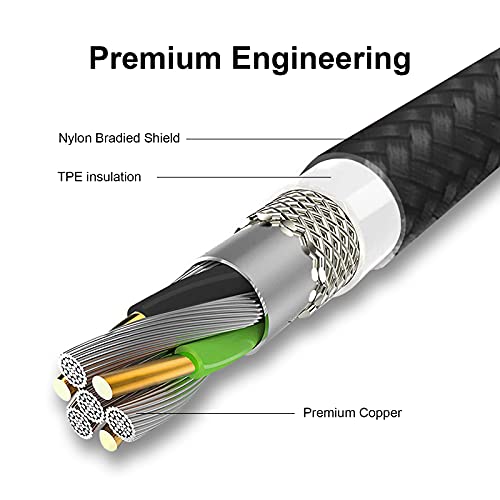Haydyson 3PAck kabel za punjač iPhone, Apple MFI certificirani kabel od groma velike brzine USB punjač Cord kompatibilan sa iPhoneom 13/12 / max / 11PRO / 11 / XS / max / xr / x / 8 / 8p / 7 i više