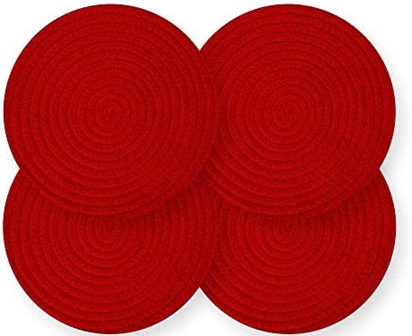Pamučni okrugli tkani podlozi - ručno rađene pletene čaše podmetačima upijaju upijači tkani podmetači prostirke za piće Kućna kuhinja