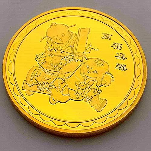 Bingshen Godina majmuna Komemorativni kovanica Kineska pozlaćena fuwa Komemorativna kolekcija kovanica zodijaka Zlatni novčići