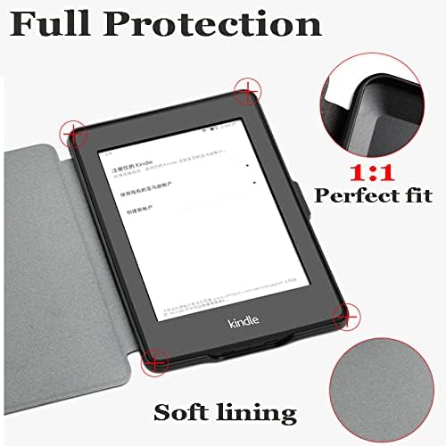 Jnshz Kindle Paperwhite potpis izdanje e-čitača poklopac - Faux PU kožna torbica 6.8 inčni ebook poklopac sa Auto Wake / Sleep, vino Crveno
