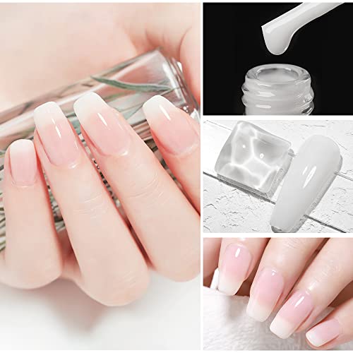 COSMOO bijeli Gel lak za nokte goli Gel lak za nokte prirodni Gel lak za nokte Sheer mliječno bijeli žele prozirni Gel lak za nokte