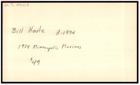 Bill Houle potpisana indeksna kartica 3x5 potpisana Minneapolis Marines D: 1974 87490-NFL rezani potpisi