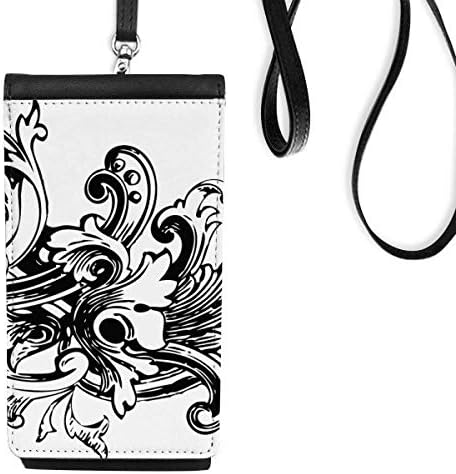Barokna umjetnička dekoracija Moderni uzorak Telefon novčanik torbica Viseće mobilne torbice Crni džep