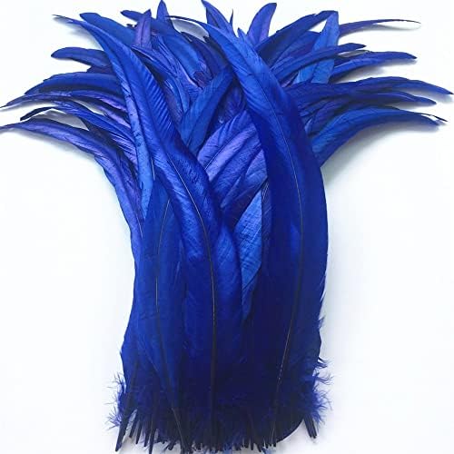 Zamihalaa - 50kom Kraljevsko plavo Pijetlovo repno perje za zanate 12-14 / 30-35cm prirodno Pijetlovo perje vjenčana dekoracija Plumas
