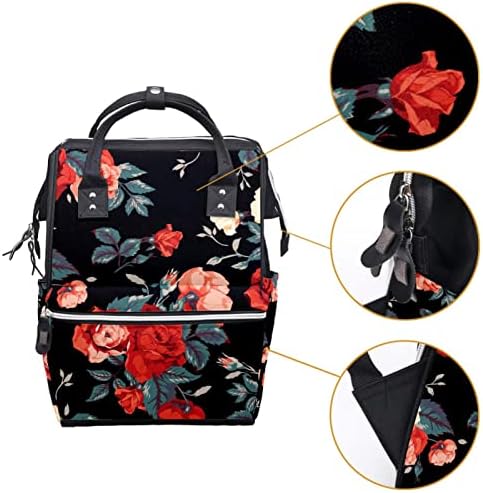 Black cvjetne kese za cvijeće ruksak za ruksak za dijete Naspele Multi funkcija Veliki kapacitet Putna torba