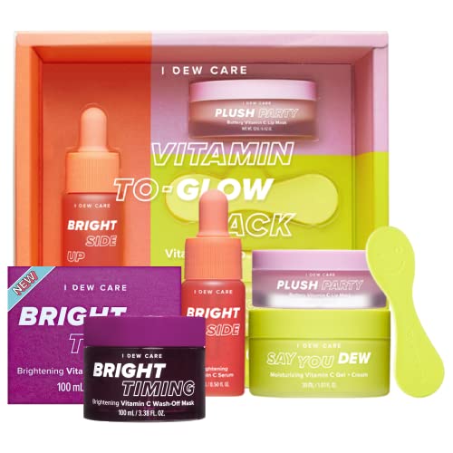 I dew CARE Bright Timing Brightening and Hydrating vitamin C Maska + Set za njegu kože-paket vitamina za sjaj