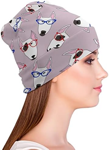 BAIKUTOUAN Bul terijer sa naočarima Print kapice za muškarce žene sa dizajnom Lobanja kapa