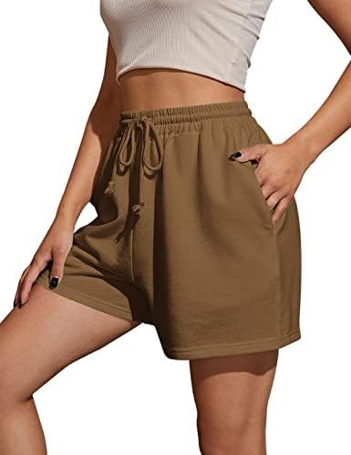 Meladyan ženski elastični visoki struk joggers baggy hlače boja dukserice sa džepovima