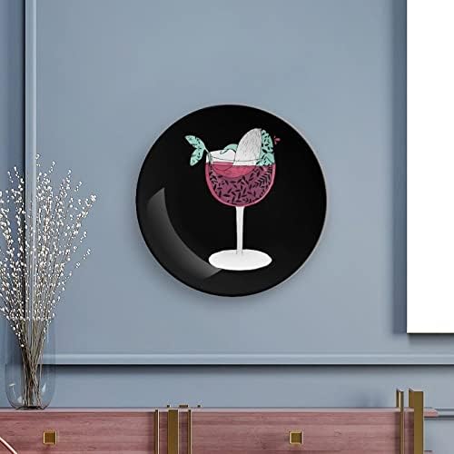 Kitova vinska kost Kina Dekorativna ploča okrugla keramičke ploče zanata sa zaslonom za uređenje za uređenje zidne večere