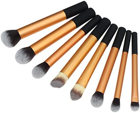 LXXSH 8 Zlatna aluminijska cijev za šminku Četkica za šminku Kompletna četkica za osnivanje Blush Beauty Tools