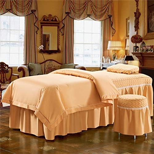 Meki pamučni masažni stolovi, čipkasti šavovi jednobojne presvlake za ljepotu prozračni Salon za tijelo Spa prekrivači posteljina