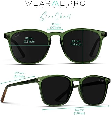 WearMe Pro-moderne kvadratne naočare za sunce sa polariziranim sočivima za muškarce i žene