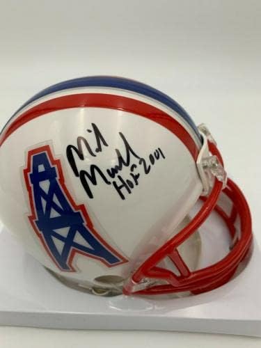 MIKE MUNCHAK potpisao Houston OILERS Riddell VSR4 mini helmet w / HOF 2001 - JSA-autograme NFL Helmets