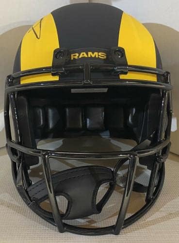 Los Angeles Rams Aaron Donald potpisao Full Size Eclipse Replica Helmet2 JSA COA-autograme NFL kacige
