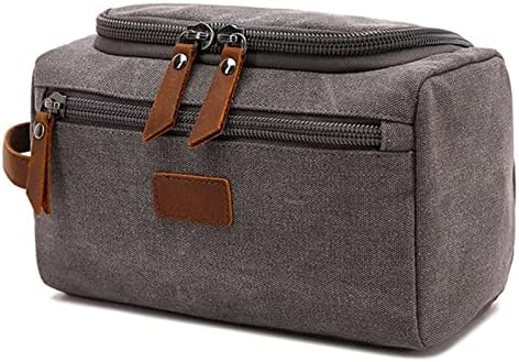 Walnuta Canvas toaletna vrećica za muškarce Wash brijanje Dopp Kit Ženska putovanja Make up Kozmetičke torbe za torbe Case Organizer