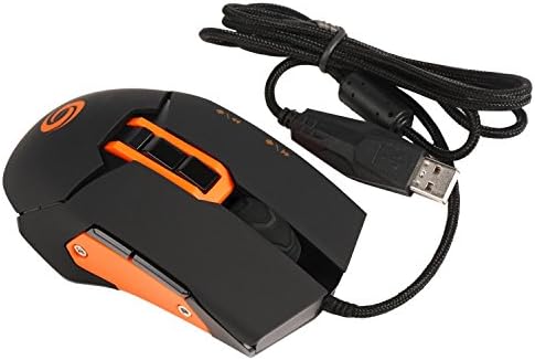 Miš za igru lijevom rukom 3200 DPI 9 dugme USB PC računarski Notebook miš, crna narandžasta