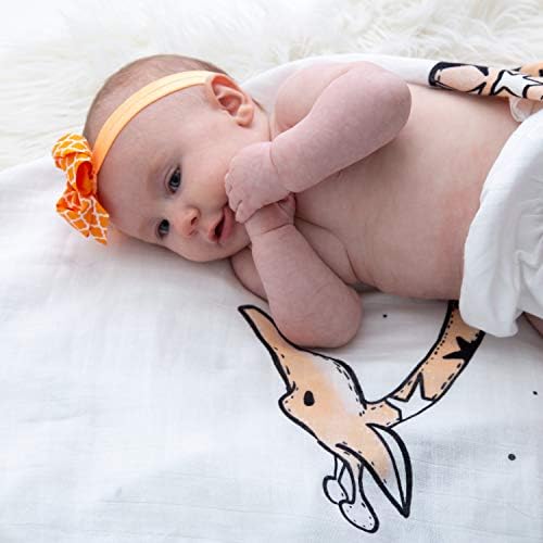 JumpOff jo - pamučna beba pokrivačica, prekrivač za bebe s originalnim dizajnom pripovijedanja, napravljenim od mekog prirodnog pamuka - 47 u. X 47 u. - žirafa i tele