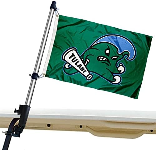 Tulane Zeleni talasni brod i mini zastava i nosač za zastave