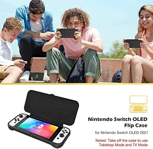 Procase Nintendo prekidač OLED Flip poklopac sa 2 paketa Screen Screen Coudle sa torbicom za nošenje Felt Torbica za Nintendo prekidač