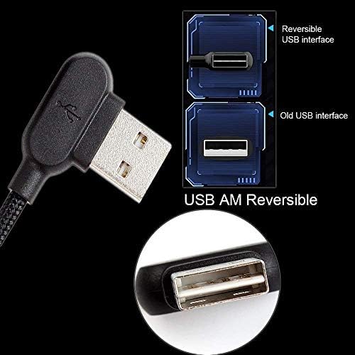 McDodo USB 90 stupnjeva dizajn desnog ugla Igranje LED najlonska pletenica za sinkronizaciju Dvostruka veličina USB reverzibilni podaci