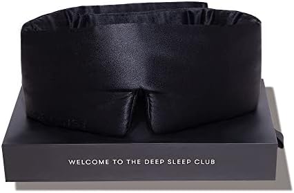 Pospana svilena maska za spavanje. Podstavljena svilena Čahura koja grli lice za luksuzan san u potpunoj tami.
