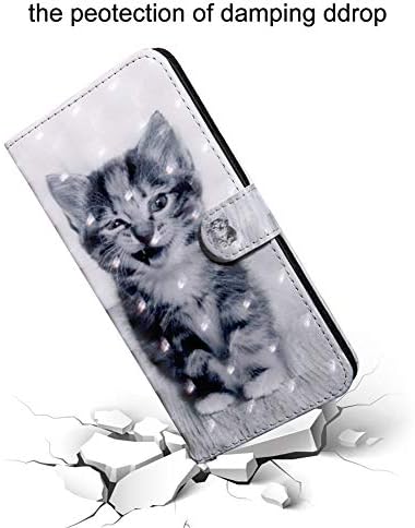 GYHOYA kompatibilna sa futrolom za novčanik Samsung Galaxy A03s, kožnom Flip Folio futrolom sa trakom za zapešće i magnetnom futrolom za telefon otpornom na udarce za Samsung Galaxy A03s Cute Cat BX
